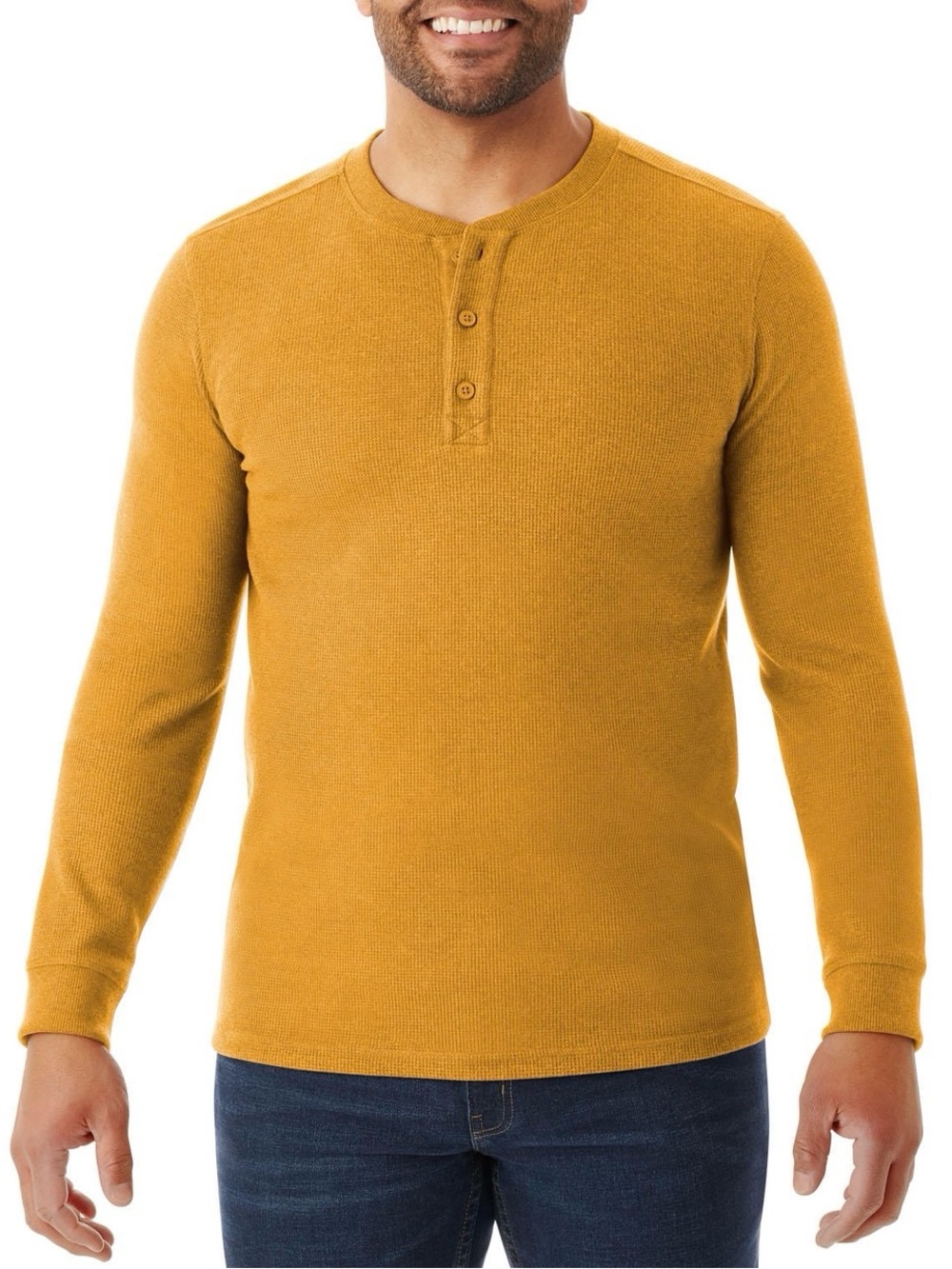 NWT Member's Mark Men's Long Sleeve Thermal Henley